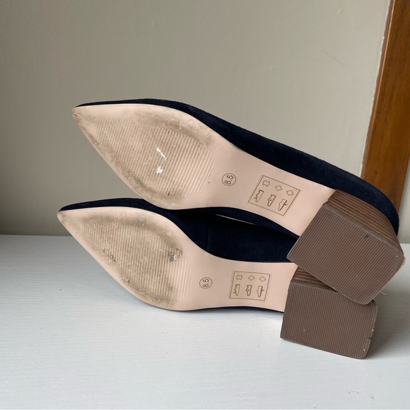 Sole Society Navy Blue Block Heel Pumps Sz 8.5 - Picture 8 of 9